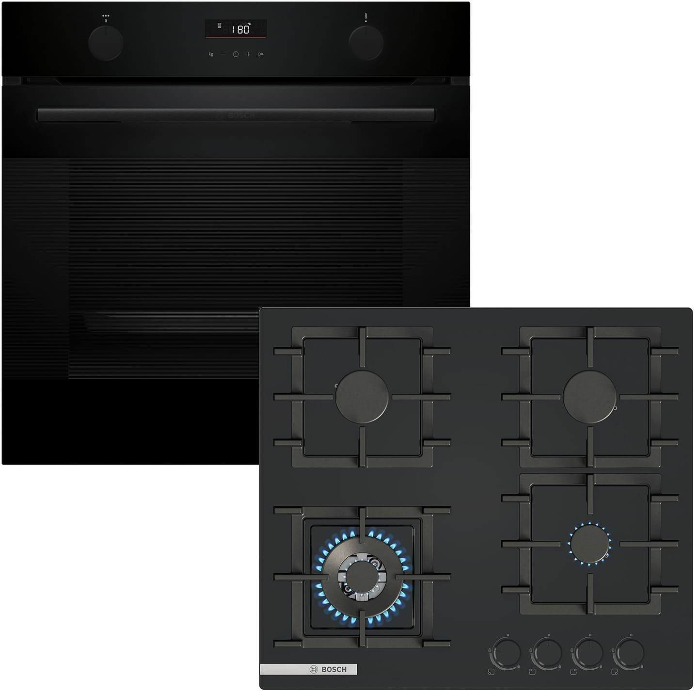 Комплект техники Bosch Духовой шкаф + Варочная панель Bosch HUA736EA0T + PNK6B6P41R
